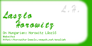 laszlo horowitz business card