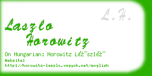 laszlo horowitz business card